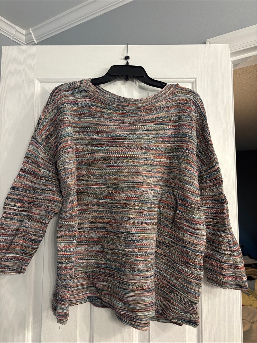 Multicolor Striped Knit Women's Sweater